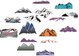 水墨山
