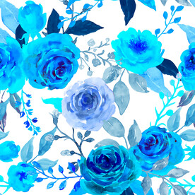 蓝玫瑰水彩纹理        