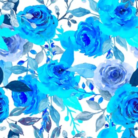 蓝玫瑰水彩纹理        