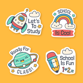 卡通校园贴纸