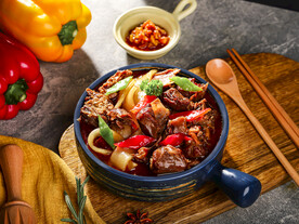 美食海报老鹅炖粉条