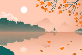 中式风景插画