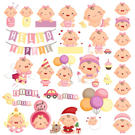婴儿卡通插画