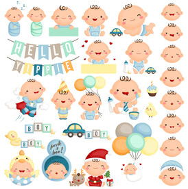 婴儿卡通插画