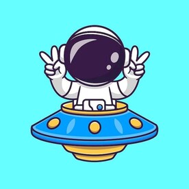 卡通人太空