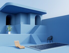 抽象立体房屋造型