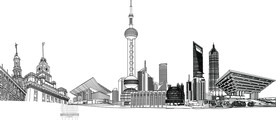 手绘建筑