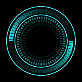 科技感可视化数字旋转圆形圆环图