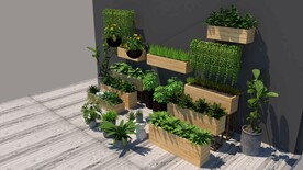 植物环艺小品模型