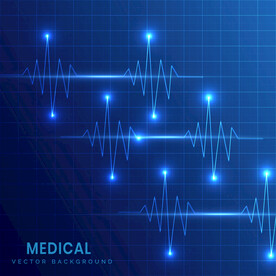 蓝色心电图背景