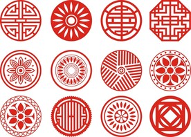 圆形花纹