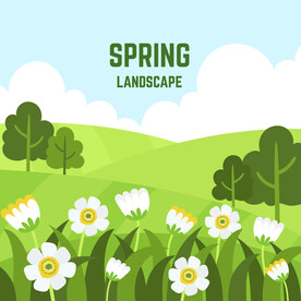 春天卡通背景