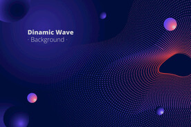 科技粒子波纹背景