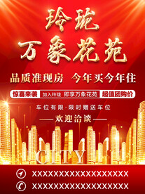 红色房地产售楼海报