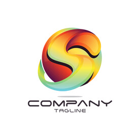 字母S科技感logo