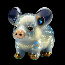 水晶金属猪
