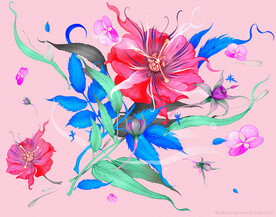 插画手绘鲜花