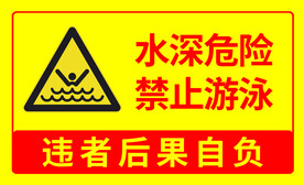 禁止游泳警示牌