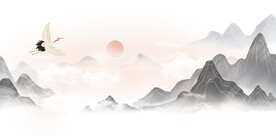 中国风山水画 