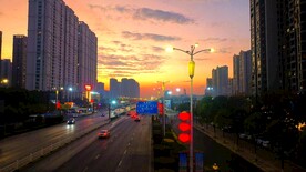 城傍晚市风景
