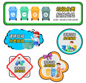 创意垃圾分类导视标识牌提示牌