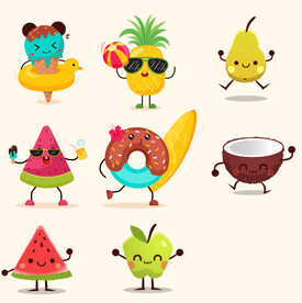 卡通水果