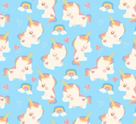 卡通独角兽图案