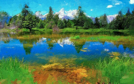 自然风景油画