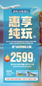 云南大理特价旅游海报