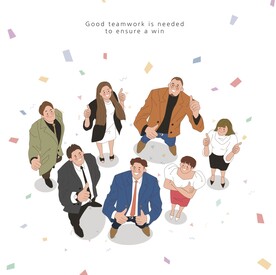 办公室人物插画