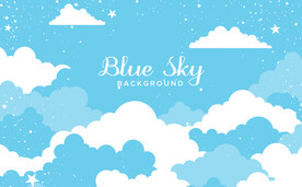 卡通天空插画