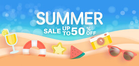 夏季促销展板