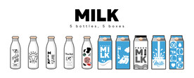 牛奶包装插画