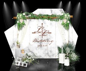 白色婚礼迎宾区