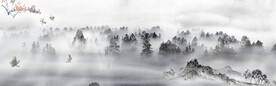 中国风山水画背景