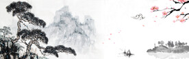 中国风山水画背景
