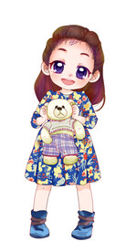 花裙子女孩