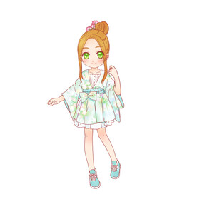 可爱卡通女孩