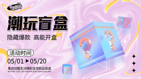 潮玩盲盒海报