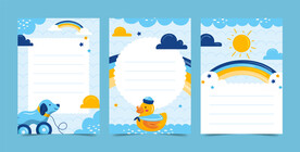 卡通儿童日记信纸