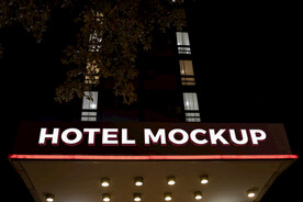 夜晚发光字样机