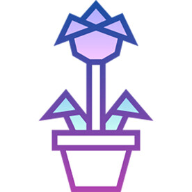 渐变色彩折纸  花朵