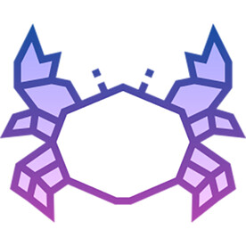 渐变色彩折纸螃蟹