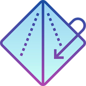 渐变色彩折纸 折纸步骤