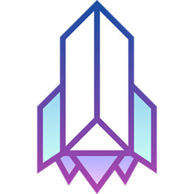 渐变色彩折纸 火箭