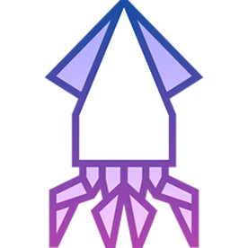 渐变色彩折纸  乌贼