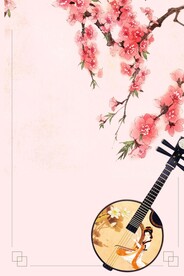 中国风花背景