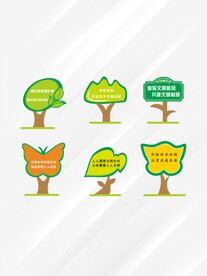 花草提示牌