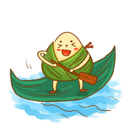  粽子划龙舟 
