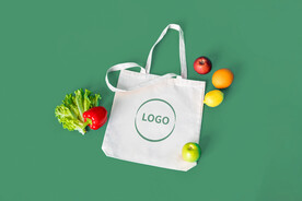 水果店vi帆布袋样机贴图